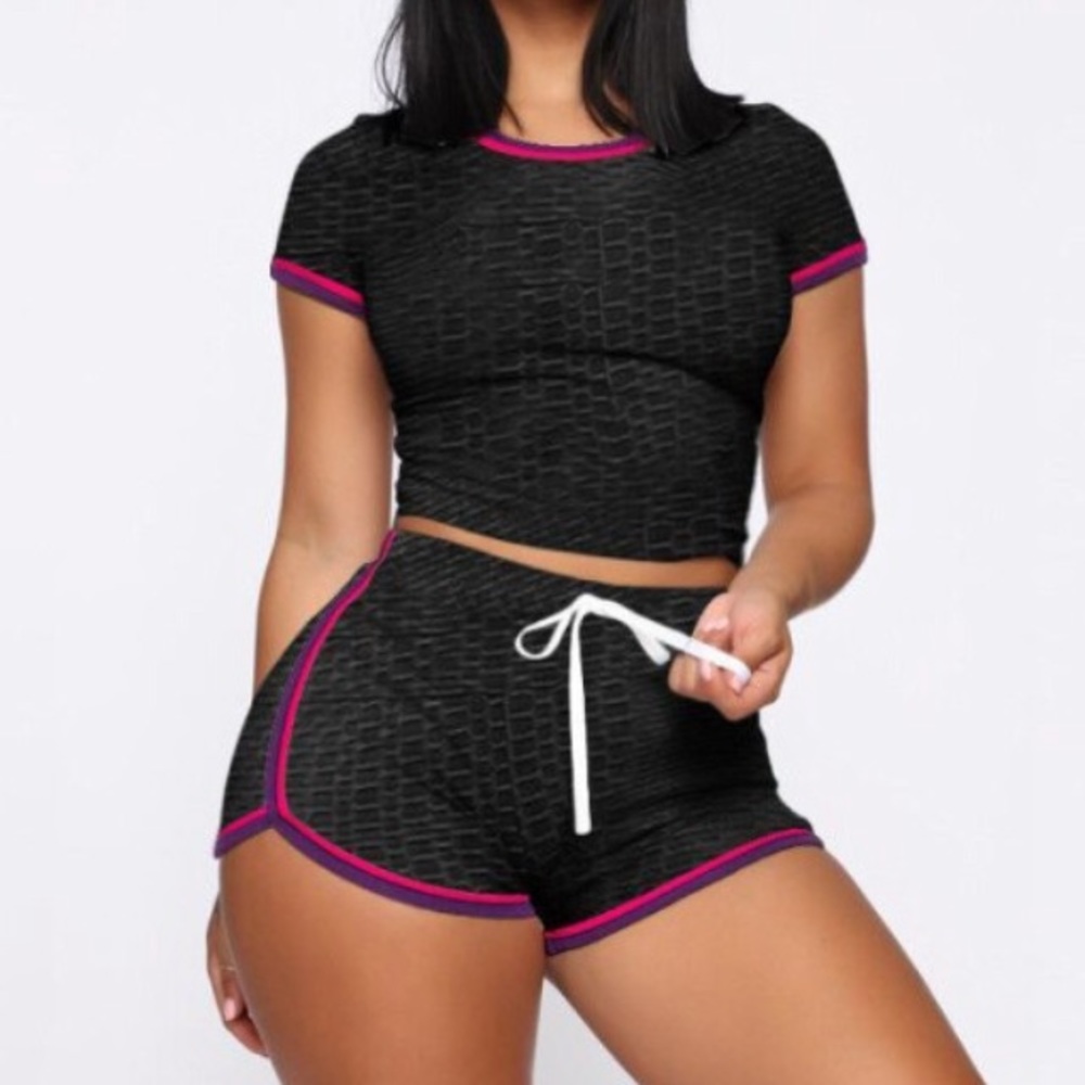 Crop top and short set